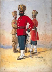 Soldati del 1° e 3° Brahmans, Subadar, illustrazione per 